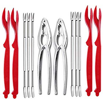 NiceDD 12pcs Lobster Crackers Crab Crackers Sets Nut Crackers Tools Seafood Cracker Nut Cracker Zinc Plated with Chrome Alloy